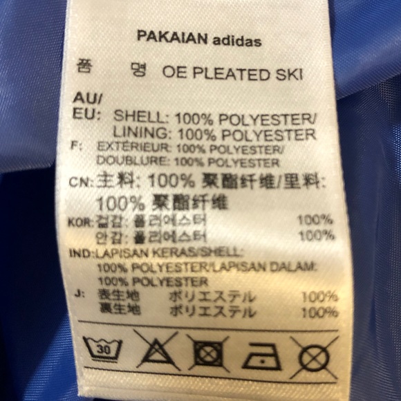 Adidas Periwinkle Blue Pleated, Lined, Midi Athletic Skirt. Size- S - Picture 8 of 8